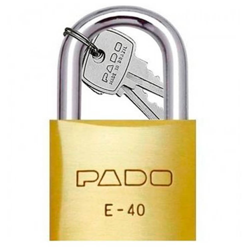 Cadeado de Latão Pado E-40 40mm com 2 Chaves