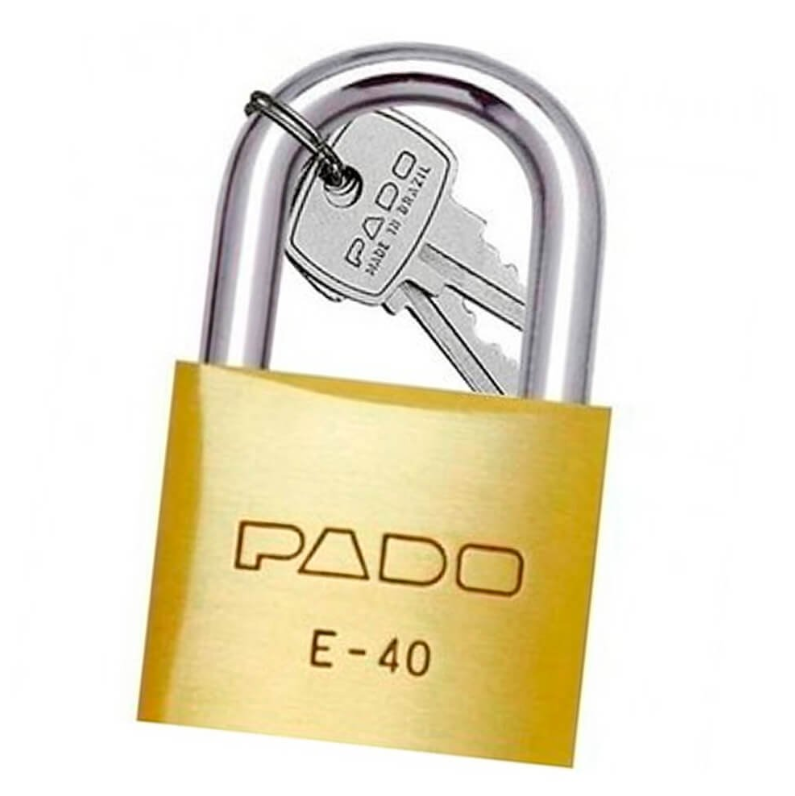 Cadeado de Latão Pado E-40 40mm com 2 Chaves - Imagem 3