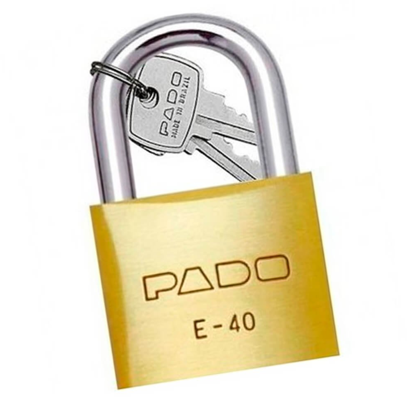 Cadeado de Latão Pado E-40 40mm com 2 Chaves - Imagem 2