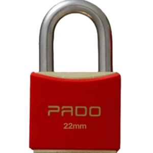 Cadeado Pado E-20 20mm com Capa Plástica Vermelha