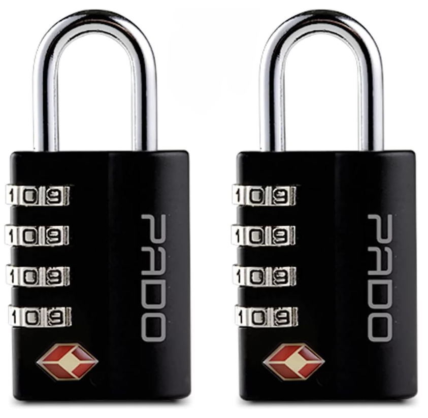 Cadeado Pado TSA para Mala de Viagem - Preto