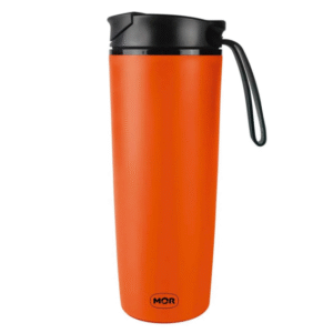 Copo Térmico 450ml Mor com Tampa e Alça - Laranja