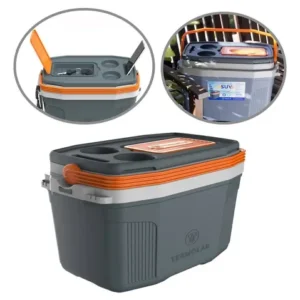 Caixa Térmica Termolar (Cinza e Laranja) 12 litros